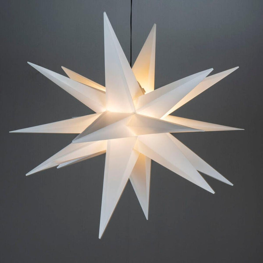 3D-stjerne med LED og dimmer utendørs – 100 cm – Hvit-Julebelysning dekor og pynt ute-Konstsmide-Hvit-5974-200-Lightup.no