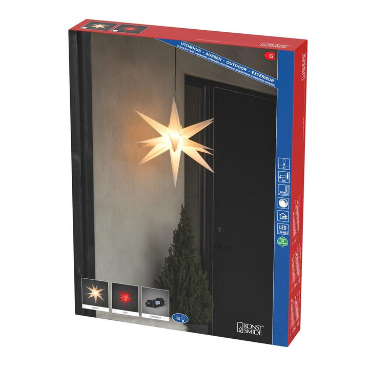3D-stjerne utendørs – 60 cm – Hvit-Julebelysning dekor og pynt ute-Konstsmide-Hvit-5970-200-Lightup.no
