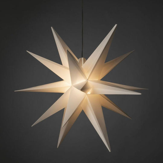 3D-stjerne utendørs – 80 cm – Hvit-Julebelysning dekor og pynt ute-Konstsmide-Hvit-5971-200-Lightup.no