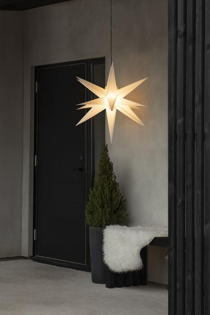 3D-stjerne utendørs – 80 cm – Hvit-Julebelysning dekor og pynt ute-Konstsmide-Hvit-5971-200-Lightup.no