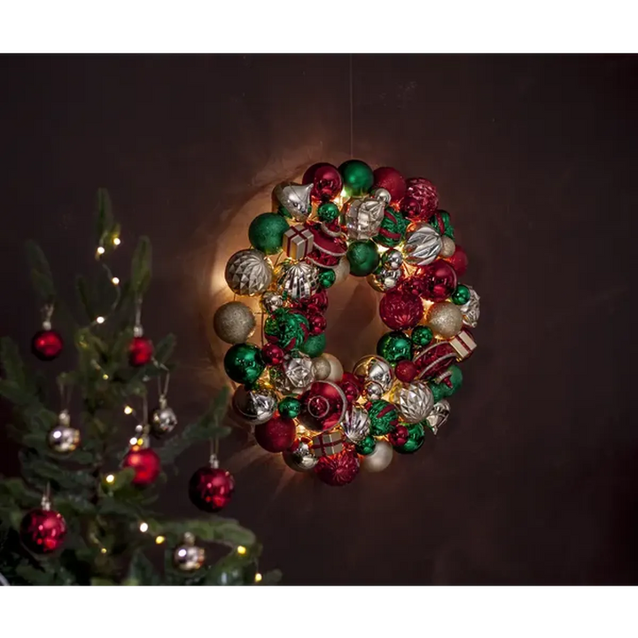 Mega led julekrans innendørs 55 cm - Batteridrevet