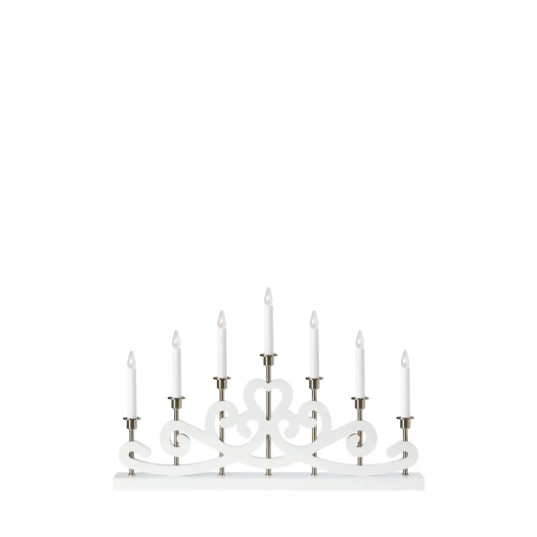 Nightfall adventsstake 7-lys-Julebelysning adventsstake-Marksløjd-Hvit-Mrk-705965-Lightup.no