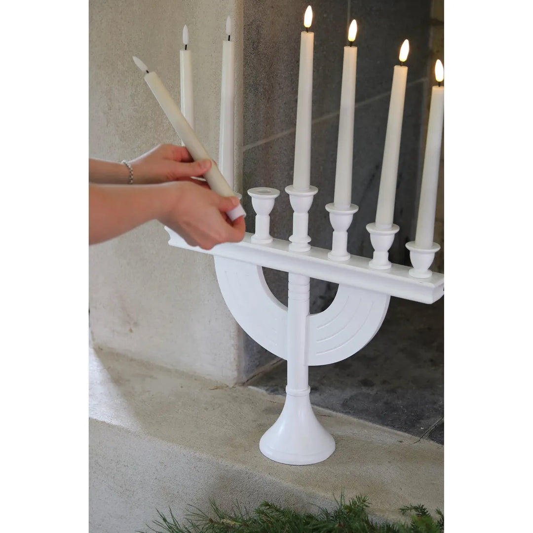 Torpa adventsstake 7-lys m/fjernkontroll - Batteridrevet