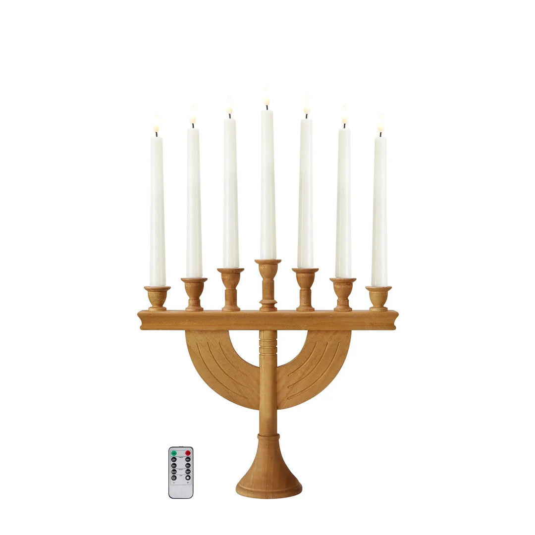 Torpa adventsstake 7-lys m/fjernkontroll - Batteridrevet