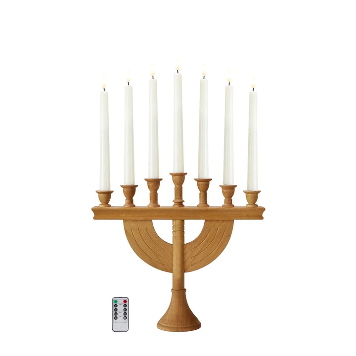 Torpa adventsstake 7-lys m/fjernkontroll - Batteridrevet