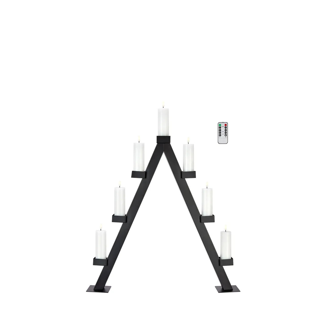 Arbor adventsstake 7-lys m/fjernkontroll - Batteridrevet