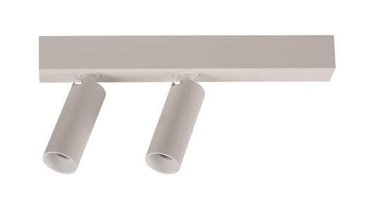 A block slim dobbel spot med base 2700K 2 x 9,1 Watt - Dimbar-Taklamper-Antidark-Hvit-2-620-02-1+2-611-01-2-Lightup.no