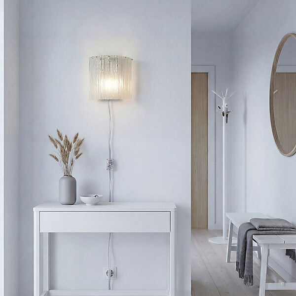 Abelone vegglampe-Vegglamper-Aneta Lighting-Sølv/Klart-20002-20-40-Lightup.no