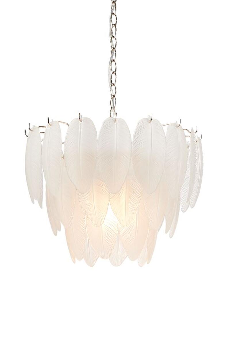 Adriana takpendel 43 cm-Takpendler-Aneta Lighting-Sølv / Frostet-25001-26-Lightup.no