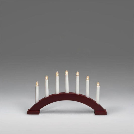 Adventsstake bue 7 lys i tre-Julebelysning adventsstake-Konstsmide-Mørkrød-3972-520-Lightup.no