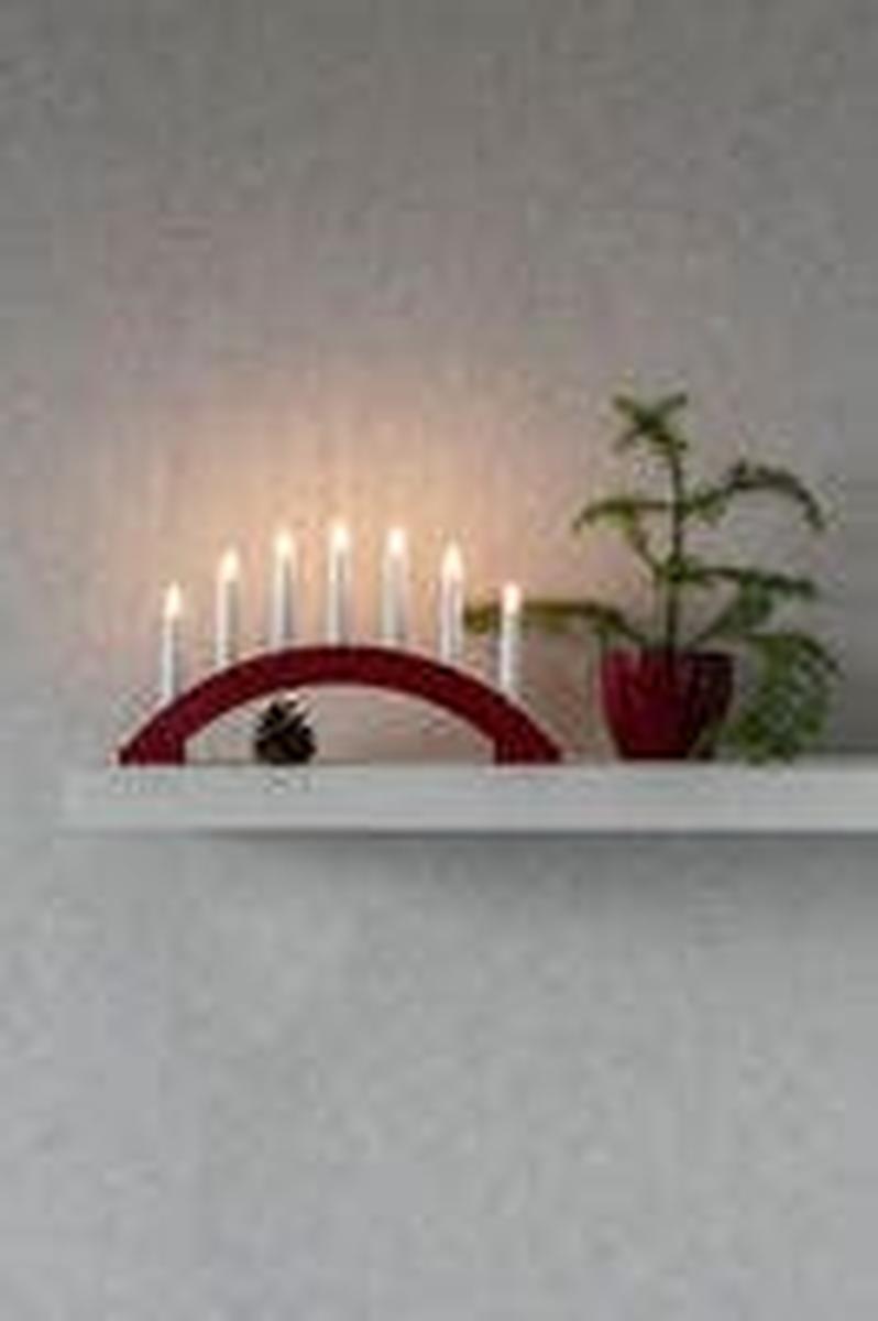 Adventsstake bue 7 lys i tre-Julebelysning adventsstake-Konstsmide-Mørkrød-3972-520-Lightup.no