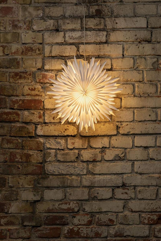 Adventsstjerne i papir – 46 cm-Julebelysning adventstjerne-Konstsmide-Hvit-5932-200-Lightup.no
