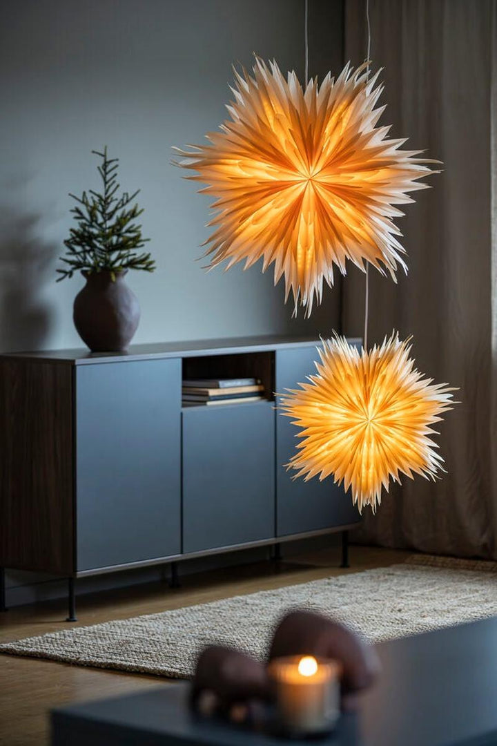 Adventsstjerne i papir – 60 cm-Julebelysning adventstjerne-Konstsmide-Hvit-5936-200-Lightup.no