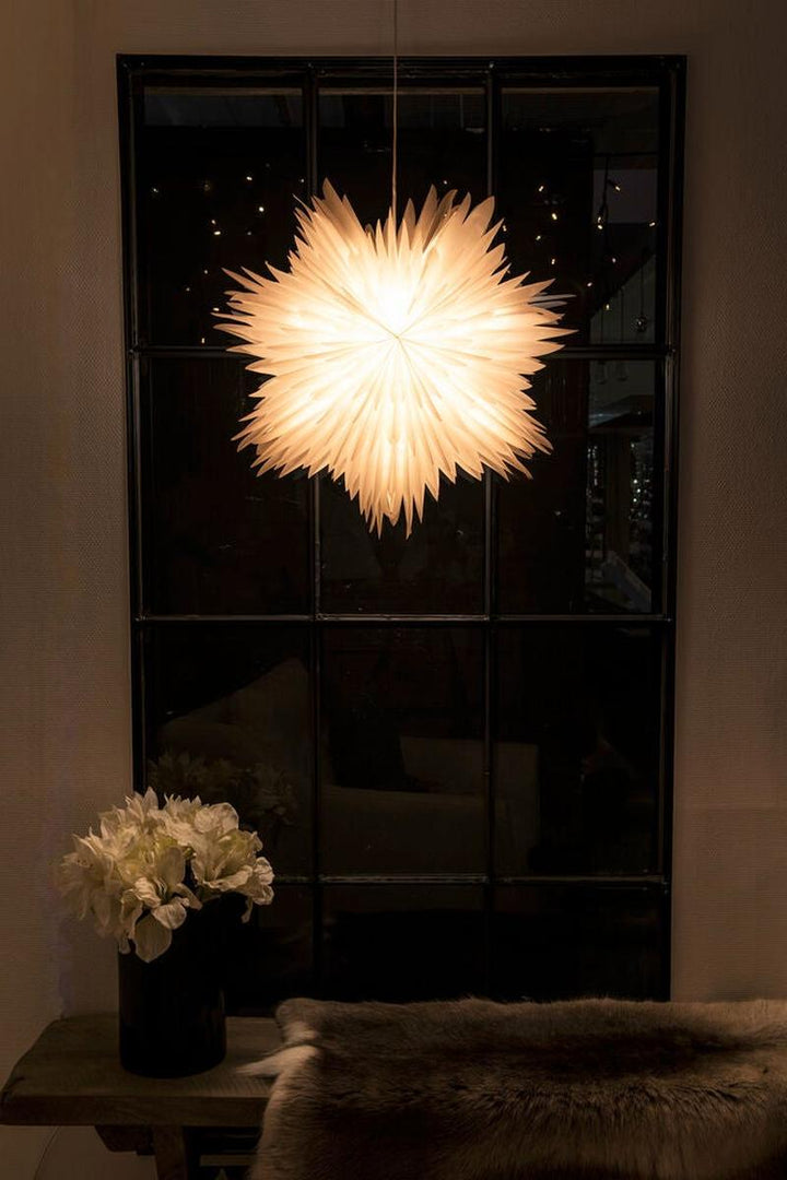 Adventsstjerne i papir – 60 cm-Julebelysning adventstjerne-Konstsmide-Hvit-5936-200-Lightup.no