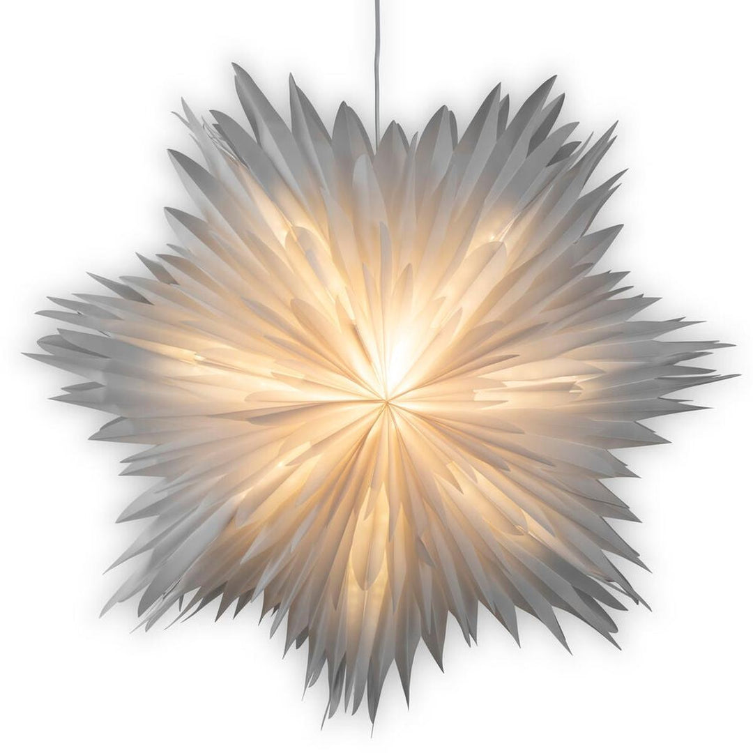 Adventsstjerne i papir – 60 cm-Julebelysning adventstjerne-Konstsmide-Hvit-5936-200-Lightup.no