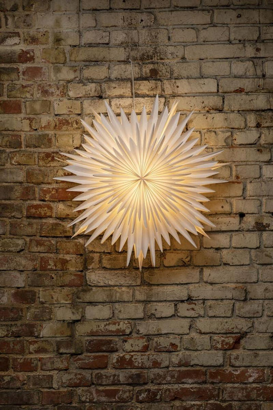 Adventsstjerne i papir – 80 cm-Julebelysning adventstjerne-Konstsmide-Hvit-5933-200-Lightup.no