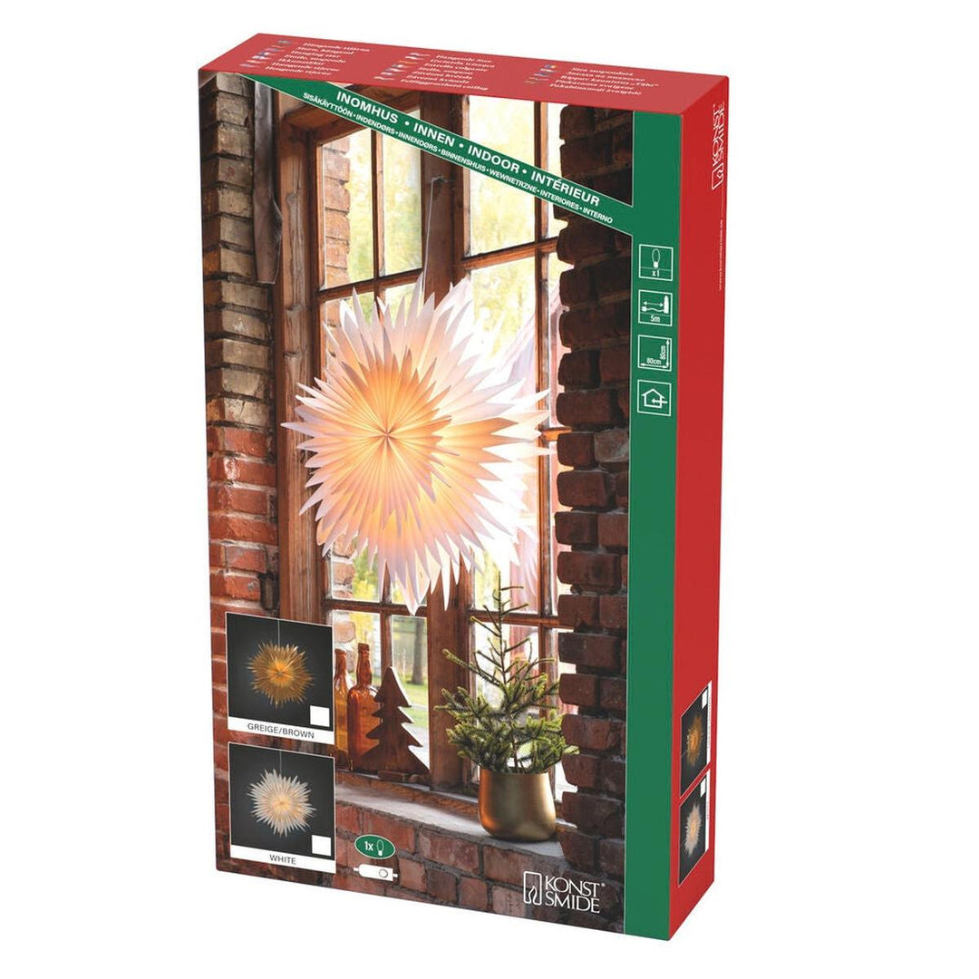 Adventsstjerne i papir – 80 cm-Julebelysning adventstjerne-Konstsmide-Hvit-5933-200-Lightup.no