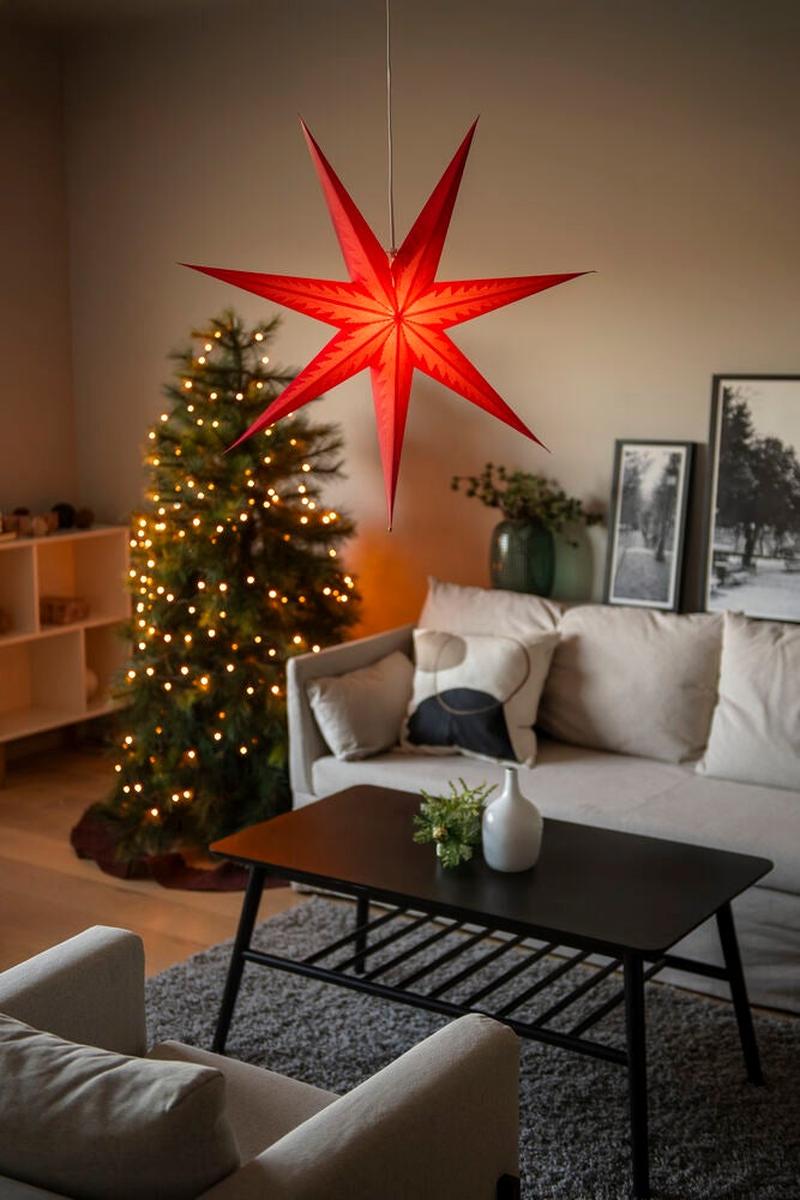Adventsstjerne i papir med 7 spisser – 78 cm-Julebelysning adventstjerne-Konstsmide-Hvit-5944-200-Lightup.no