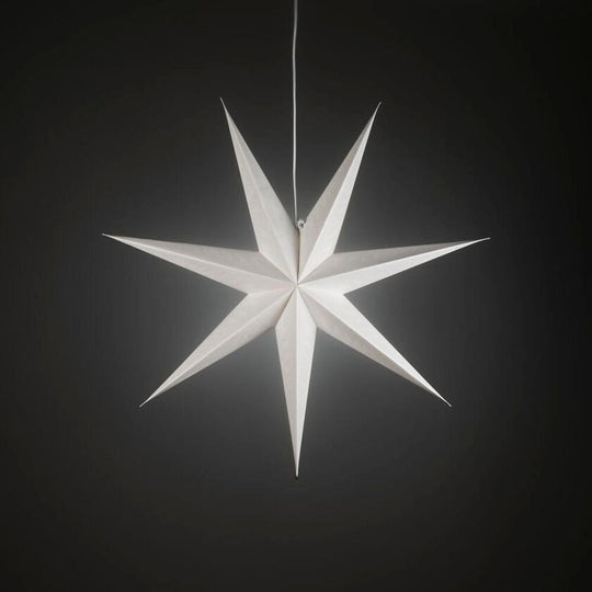 Adventsstjerne i papir med 7 spisser – 78 cm-Julebelysning adventstjerne-Konstsmide-Hvit-5944-200-Lightup.no