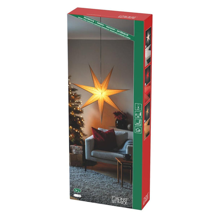 Adventsstjerne i papir med 7 spisser – 78 cm-Julebelysning adventstjerne-Konstsmide-Hvit-5944-200-Lightup.no