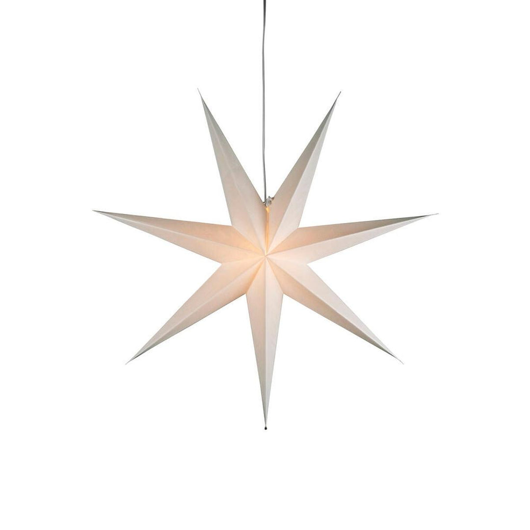 Adventsstjerne i papir med 7 spisser – 78 cm-Julebelysning adventstjerne-Konstsmide-Hvit-5944-200-Lightup.no
