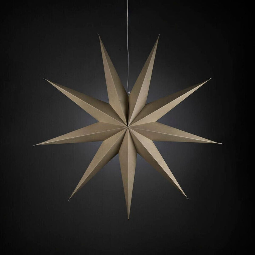Adventsstjerne i papir med 9 spisser – 115 cm-Julebelysning adventstjerne-Konstsmide-Hvit-5945-200-Lightup.no