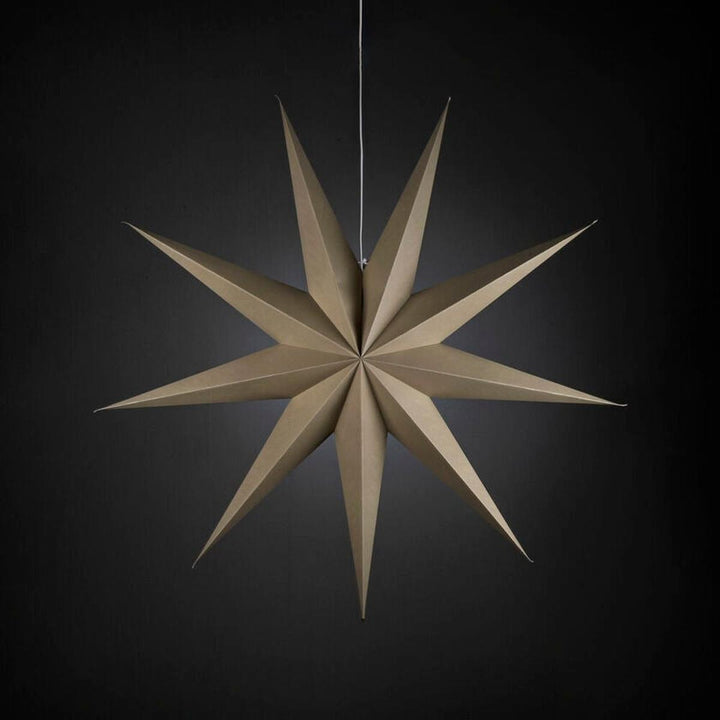 Adventsstjerne i papir med 9 spisser – 115 cm-Julebelysning adventstjerne-Konstsmide-Hvit-5945-200-Lightup.no