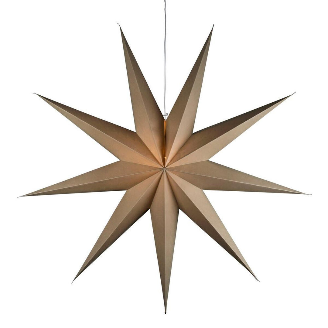 Adventsstjerne i papir med 9 spisser – 115 cm-Julebelysning adventstjerne-Konstsmide-Hvit-5945-200-Lightup.no
