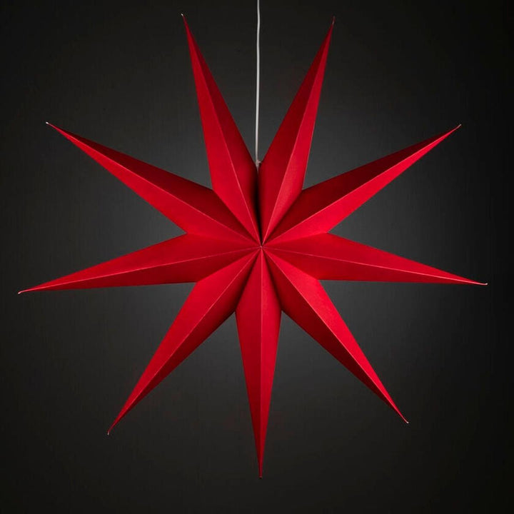 Adventsstjerne i papir med 9 spisser – 115 cm-Julebelysning adventstjerne-Konstsmide-Hvit-5945-200-Lightup.no