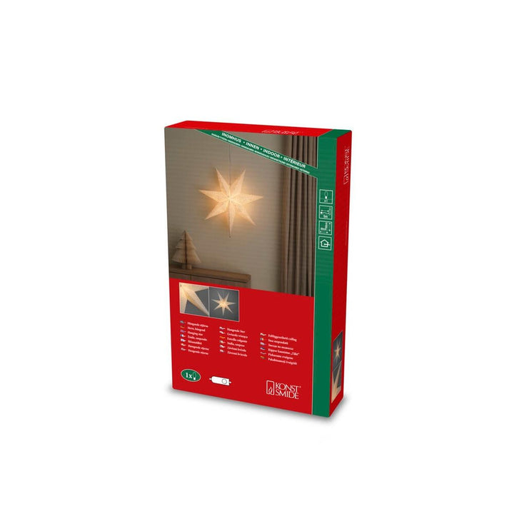 Adventsstjerne i papir med broderimønster – 60 cm – Hvit-Julebelysning adventstjerne-Konstsmide-Hvit-5934-200-Lightup.no