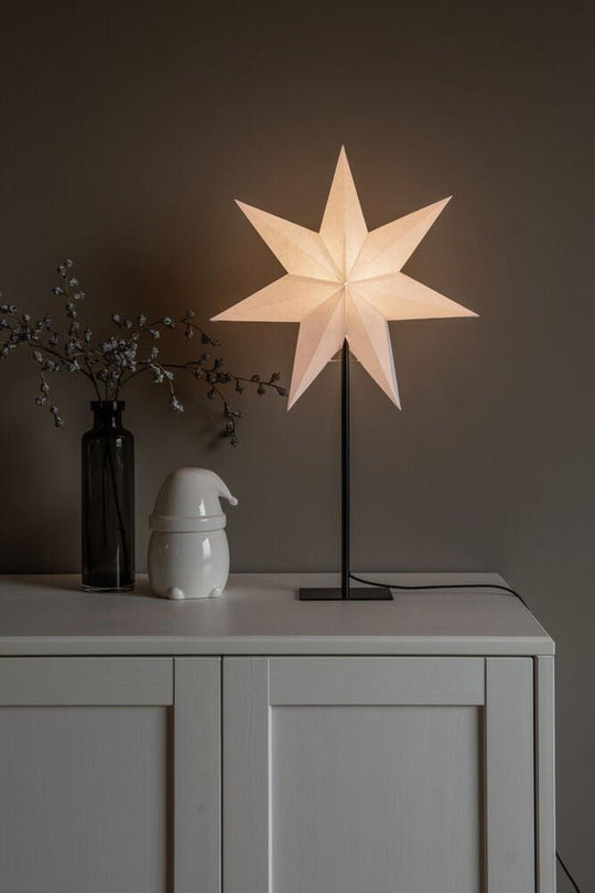 Adventsstjerne på metallfot – 65 cm – Greige-Julebelysning adventstjerne-Konstsmide-Greige-1761-350-Lightup.no