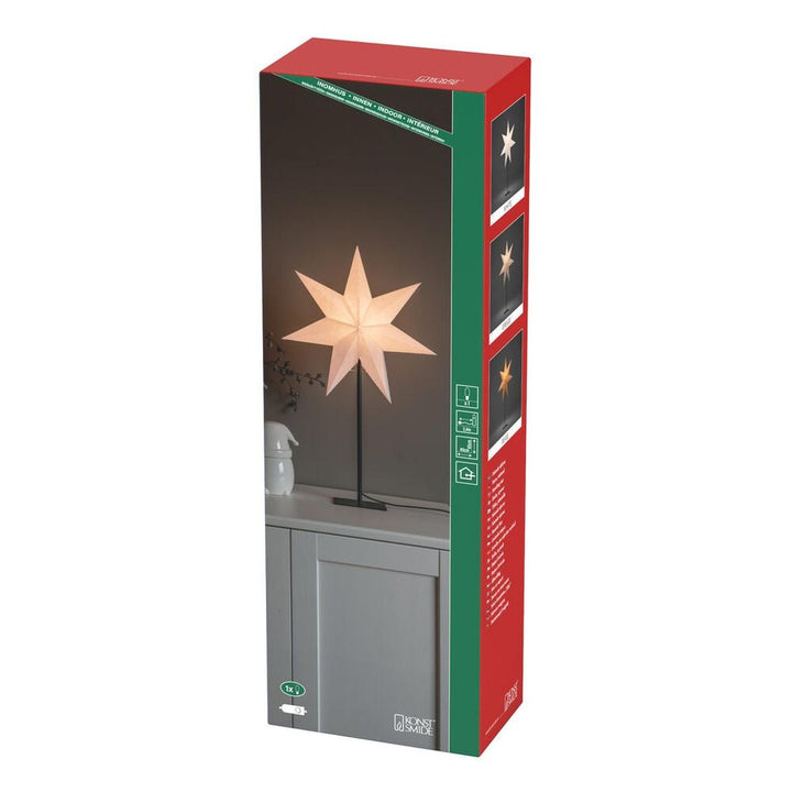 Adventsstjerne på metallfot – 65 cm – Greige-Julebelysning adventstjerne-Konstsmide-Greige-1761-350-Lightup.no