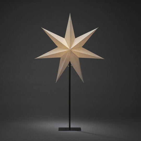 Adventsstjerne på metallfot – 80 cm – Greige-Julebelysning adventstjerne-Konstsmide-Greige-1762-350-Lightup.no