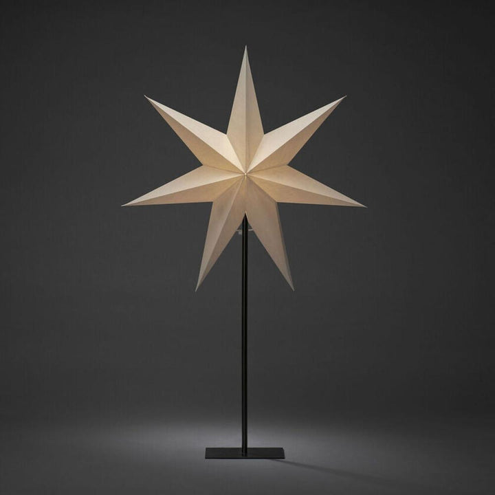 Adventsstjerne på metallfot – 80 cm – Greige-Julebelysning adventstjerne-Konstsmide-Greige-1762-350-Lightup.no