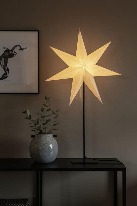 Adventsstjerne på metallfot – 80 cm – Greige-Julebelysning adventstjerne-Konstsmide-Greige-1762-350-Lightup.no