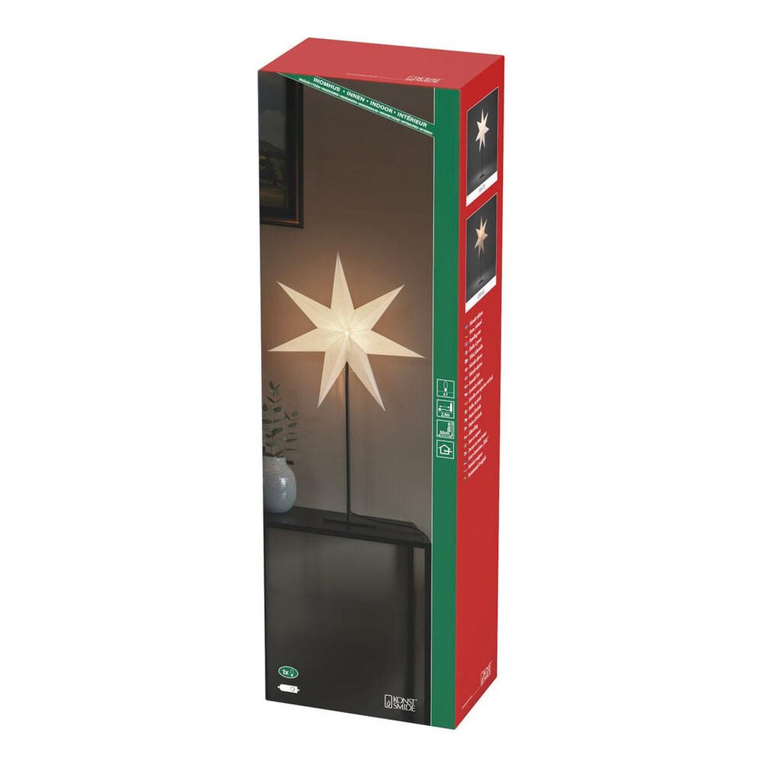 Adventsstjerne på metallfot – 80 cm – Greige-Julebelysning adventstjerne-Konstsmide-Greige-1762-350-Lightup.no