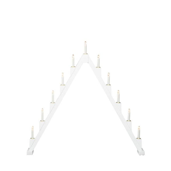 Adventstake 11 armet sammenleggbar-Julebelysning adventsstake-Konstsmide-Hvit / Messing-3592-210-Lightup.no