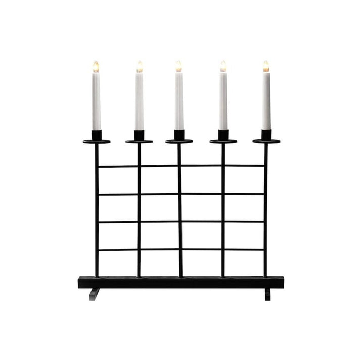 Adventstake 5 armet metall-Julebelysning adventsstake-Konstsmide-Svart-3526-710TR-Lightup.no