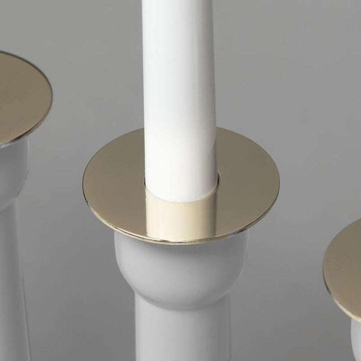 Adventstake 6 armet metall-Julebelysning adventsstake-Konstsmide-Hvit-3976-210-Lightup.no