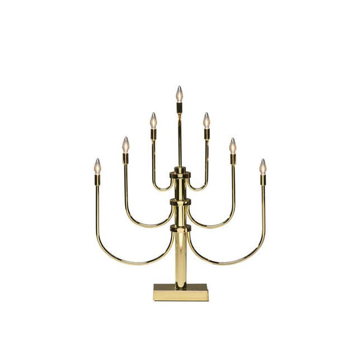 Adventstake 7 armet-Julebelysning adventsstake-Konstsmide-Messingfarget-2071-810TR-Lightup.no