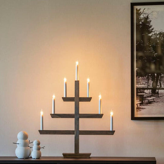 Adventstake 7 armet-Julebelysning adventsstake-Konstsmide-Brun-2573-600-Lightup.no