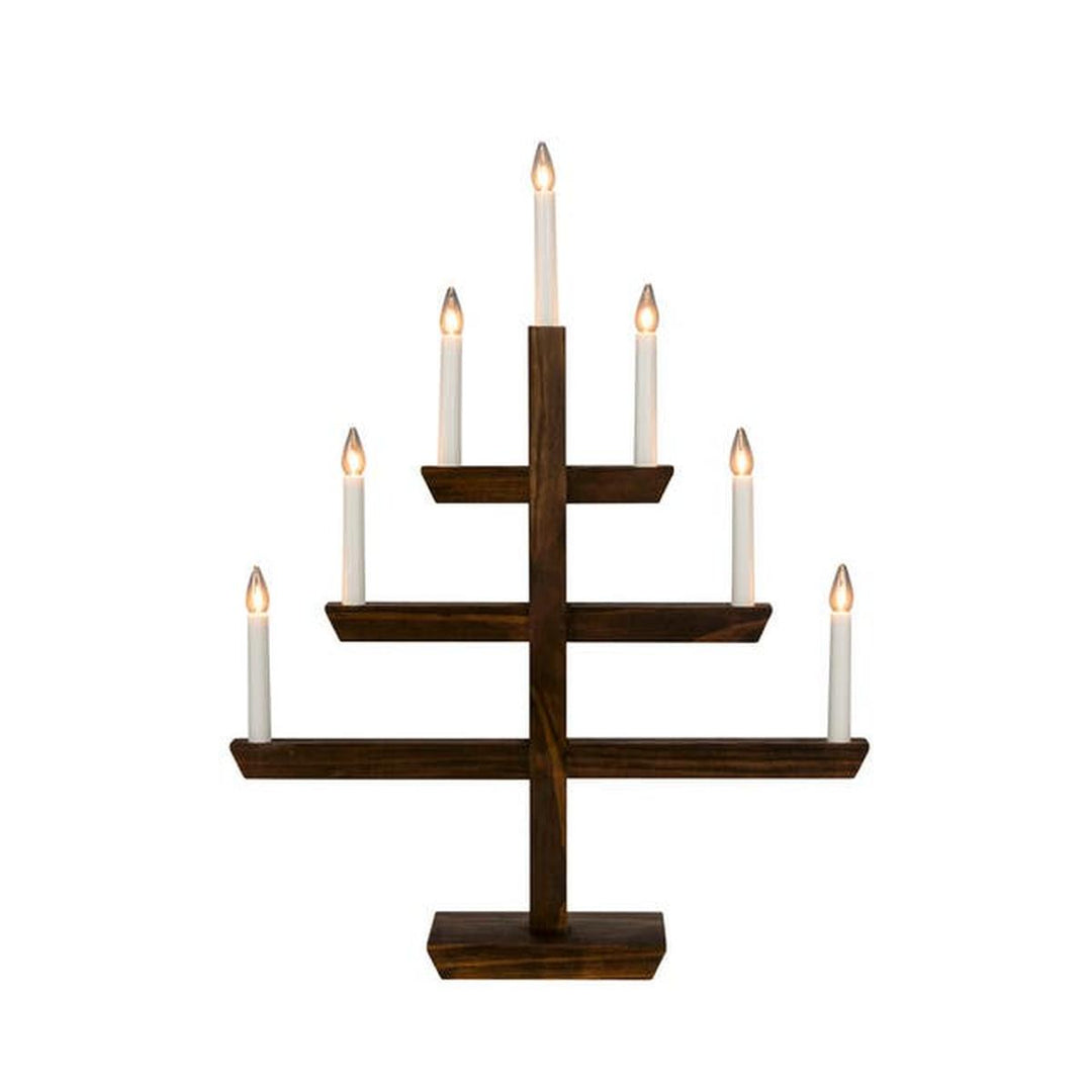 Adventstake 7 armet-Julebelysning adventsstake-Konstsmide-Brun-2573-600-Lightup.no