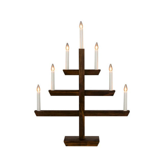 Adventstake 7 armet-Julebelysning adventsstake-Konstsmide-Brun-2573-600-Lightup.no