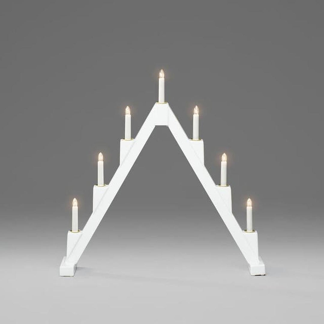 Adventstake 7 armet sammenleggbar-Julebelysning adventsstake-Konstsmide-Svart / Messing-3590-710-Lightup.no