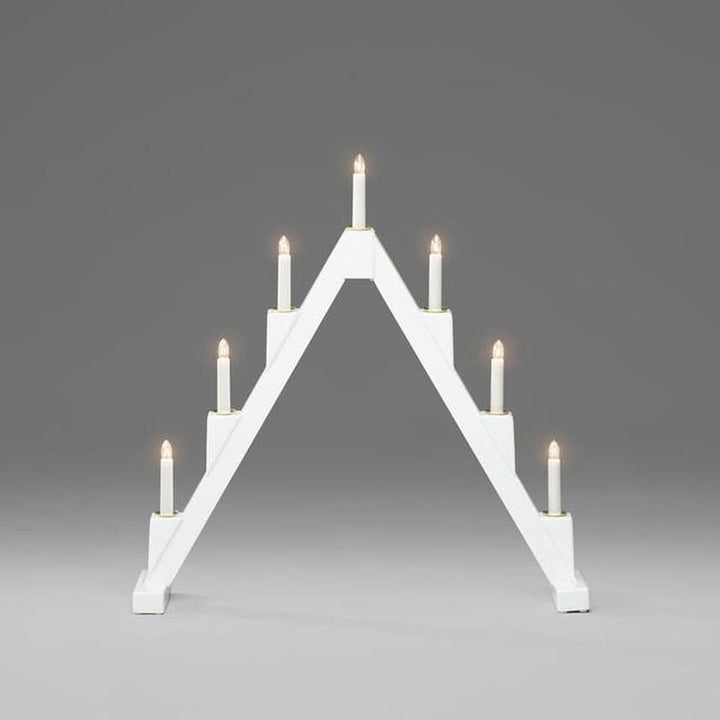 Adventstake 7 armet sammenleggbar-Julebelysning adventsstake-Konstsmide-Svart / Messing-3590-710-Lightup.no