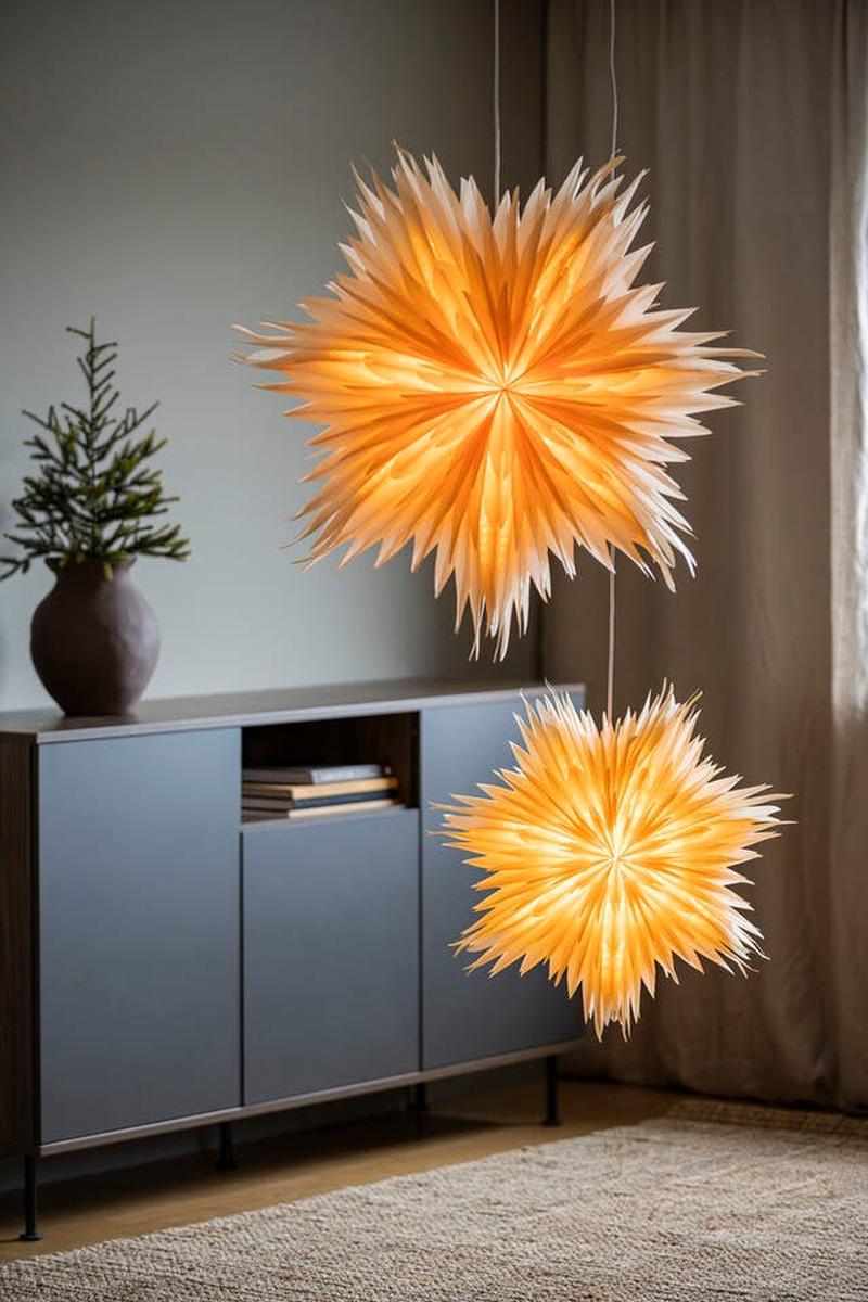 Adventstjerne 80 cm-Julebelysning adventstjerne-Konstsmide-Perlemor gullfarget-5937-280-Lightup.no