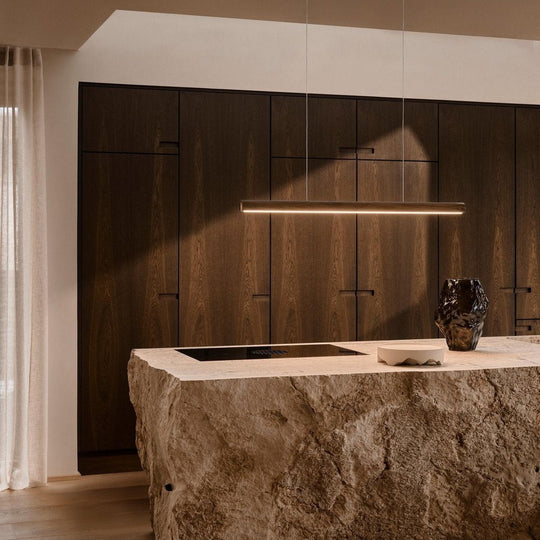 Akeno takpendel 115 cm 25W 3000 Kelvin - Dimbar-Takpendler-DFTP-Mørk brun-2620113014-Lightup.no