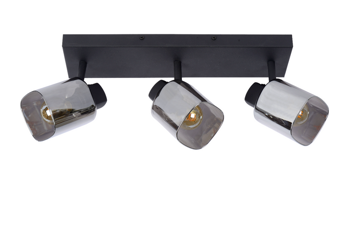 Alion taklampe 3 - Røykfarget/Svart-Taklamper-Lucide-Svart / Røyk-LC17999/03/30-Lightup.no