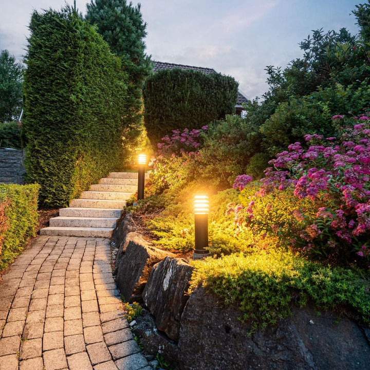 Alta pullert 1477-Utebelysning pullert-Norlys-Svart-3185433-Lightup.no