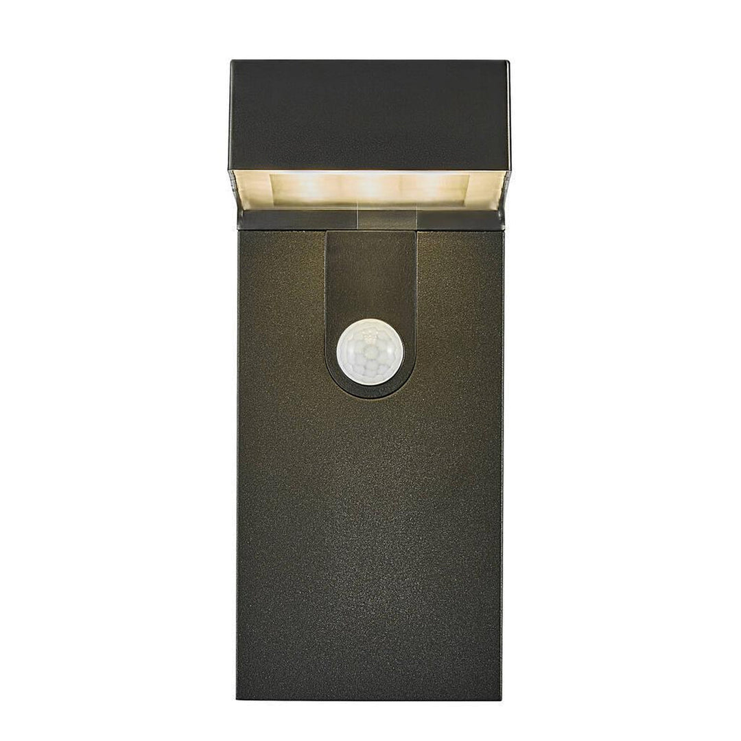 Alya vegglampe solcelle med bevegelsessensor - Svart-Utebelysning vegg opp og ned-Nordlux-Svart-2118231003-Lightup.no